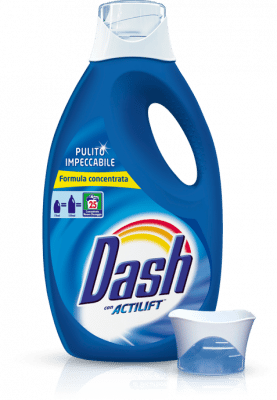 Frasi pubblicitarie: dash liquido più bianco non si può!