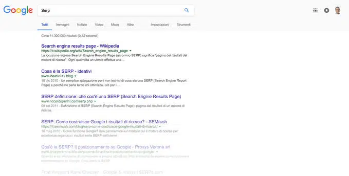 serp google guida seo