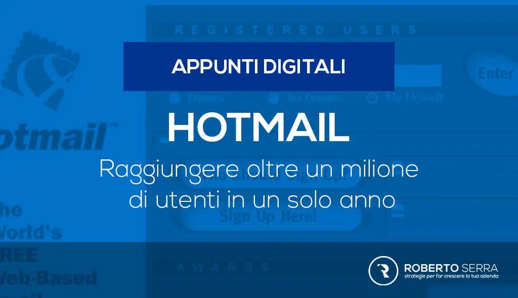 storia del lancio digitale di Hotmail
