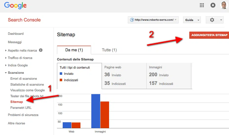 come apparire su google inviando la sitemap