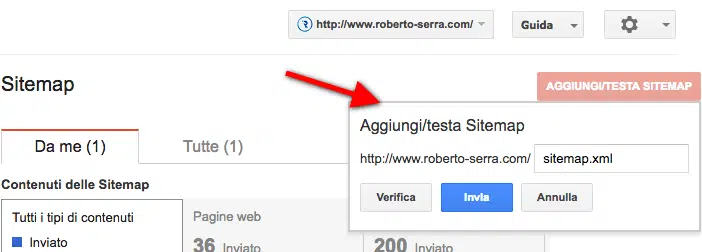 come apparire su google invio sitemap a Google