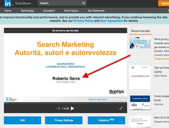 aumentare le visite al sito pubblicando le slide su slideshare