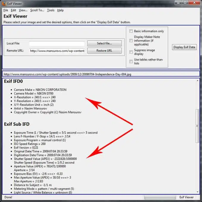 exif data SEO