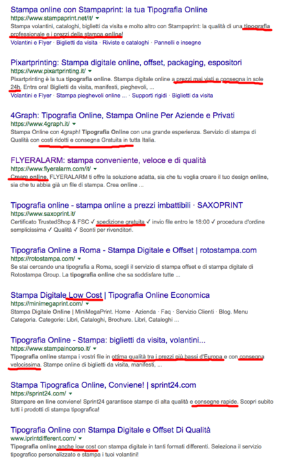 Keyword research SERP analysis tramite Google Search