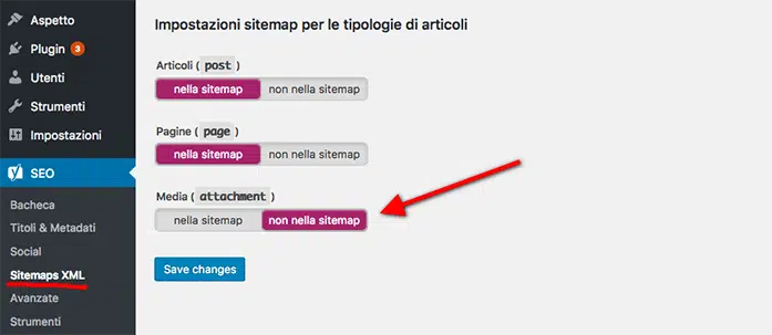 SEO sitemap per le immagini