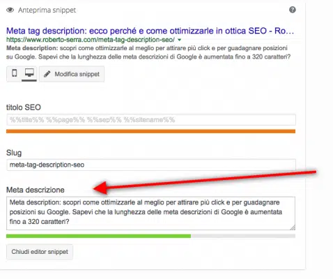 seo by yoast meta description