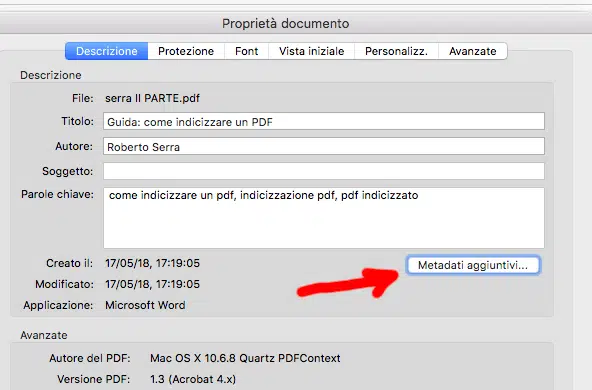 SEO: come inserire i metadati nei pdf 2