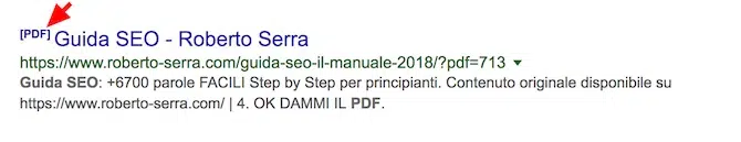 come google indicizza i pdf in SERP