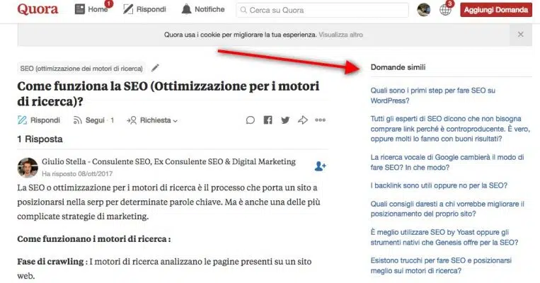 usare quora per scovare i consigli seo 