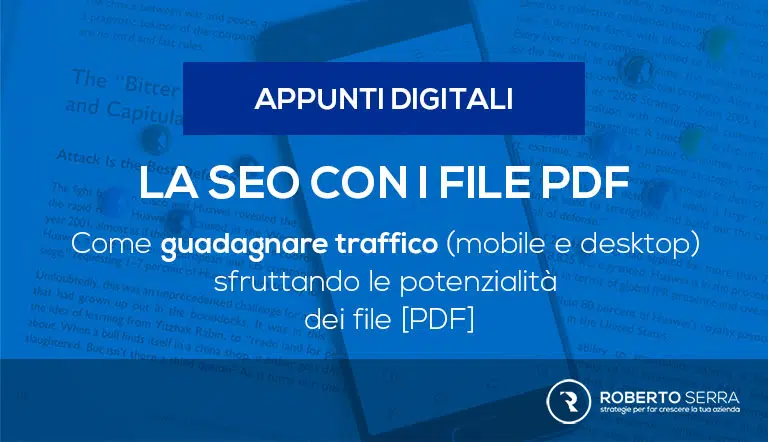 fare seo indicizzando i pdf: approfondimento sul posizionamento sui motori di ricerca