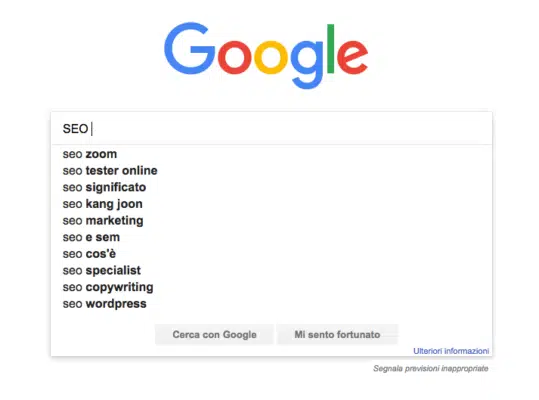 seo scarping keyword fatto da ubersuggest