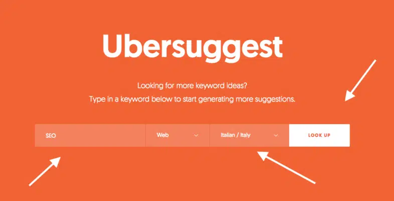 ubersuggest SEO research