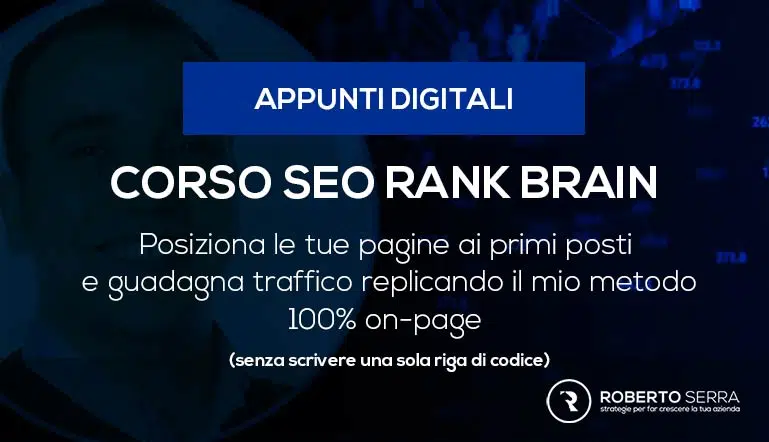 presentazione del corso seo rank brain