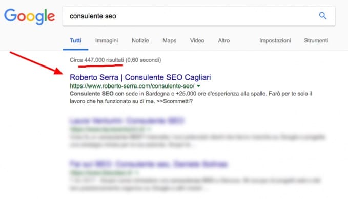 corso seo: posizione consulente seo sito web di roberto serra