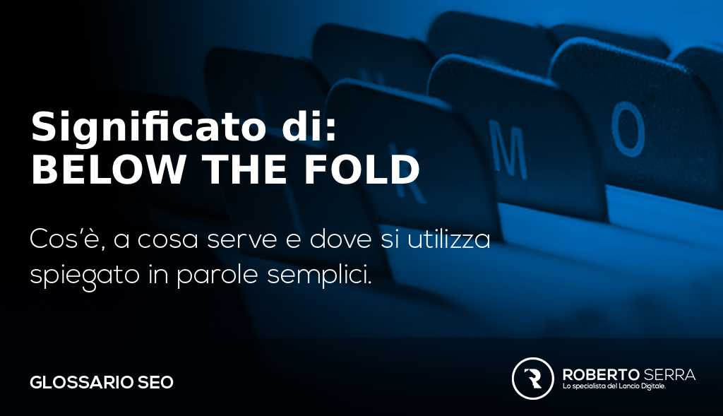 glossario SEO: significato below the fold
