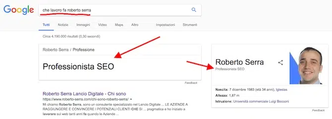 esempio di risposta knowledge graph