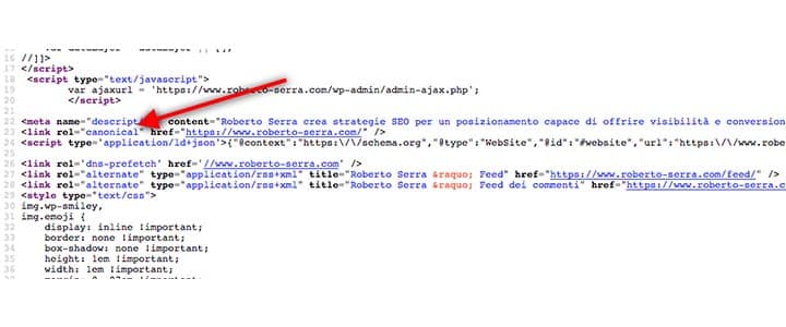 utilizzare il tag canonical correttamente