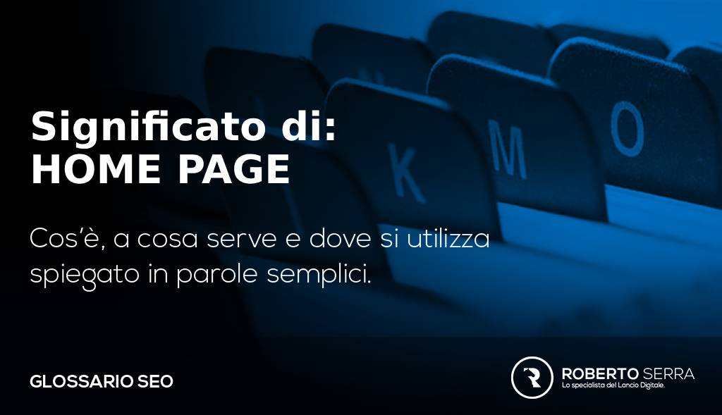 glossario SEO: home page significato