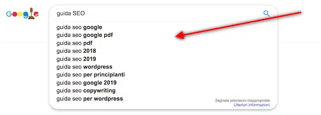 case study SEO: Google suggest per comprendere l'intento di ricerca