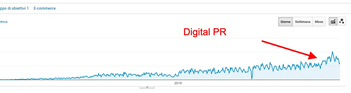 grafico attività digital pr