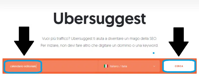 calendario editoriale seo ubersugget parole chiave