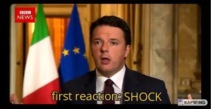 meme Renzi first reaction shock