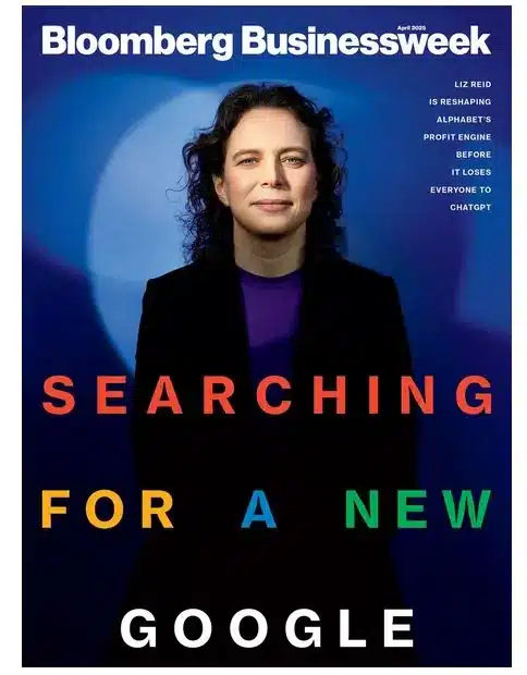 Liz Reid in copertina di Bloomberg marzo 2025