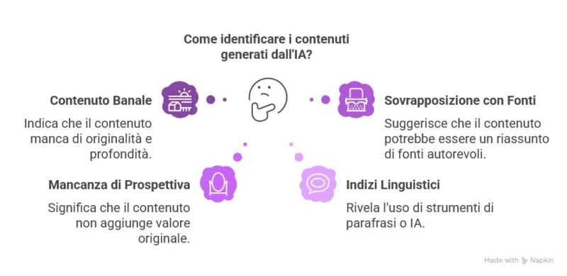immagine creata con Napkin sulle linee guida di Google e sui Quality Raters