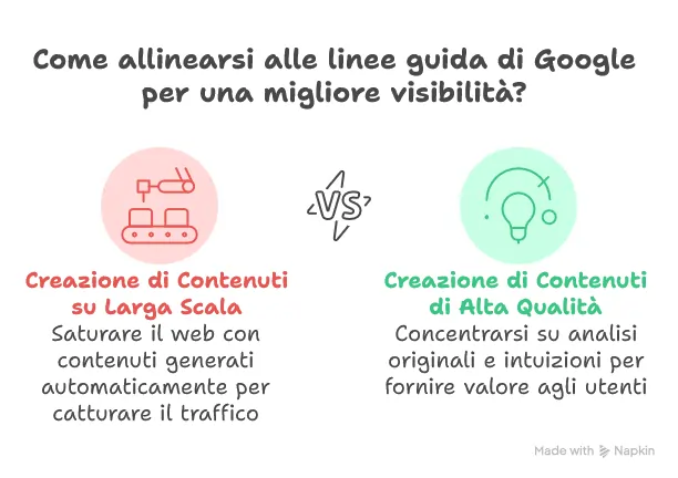 immagine creata con Napkin sulle linee guida di Google