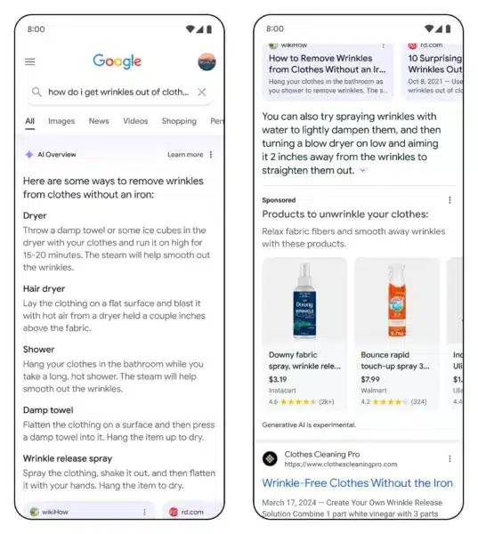 Ads in AI Overviews, fonte Search Engine Land marzo 2025