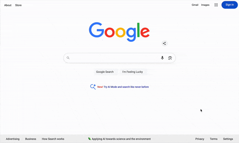 AI Mode nel Doodle di Google, fonte Search Engine Roundtable, 1 luglio 2025