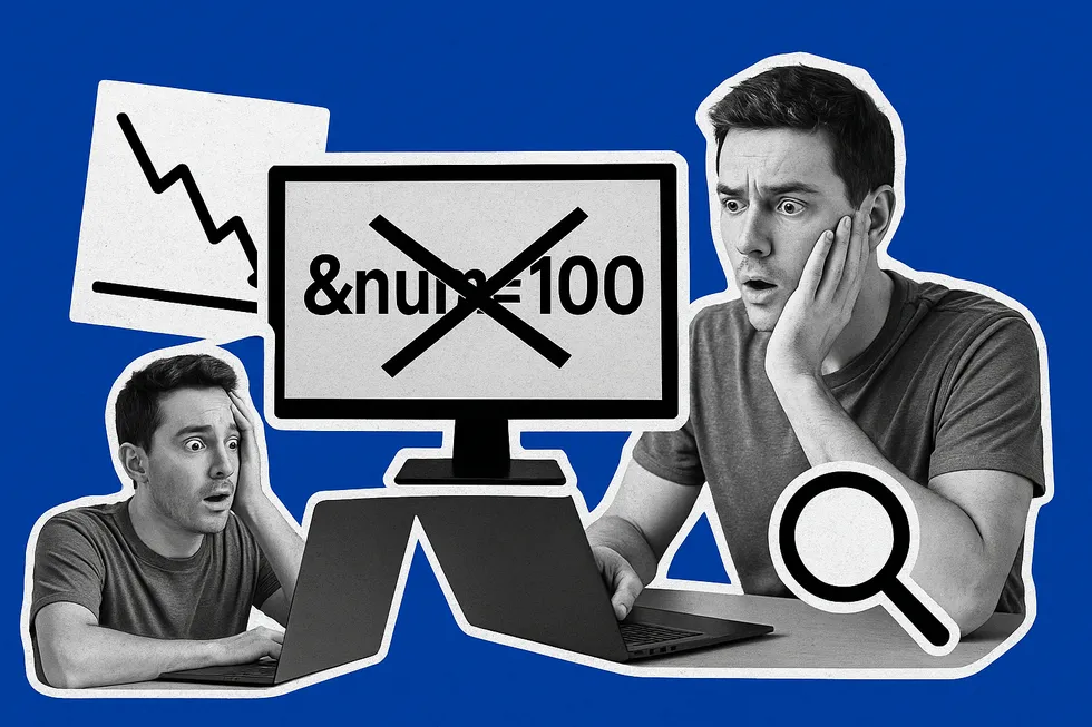 Google blocca il tracciamento SEO: il parametro `&num=100` scompare e Search Console in tilt