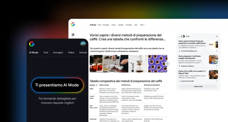 AI Mode esempio, fonte Google 8 ottobre 2025