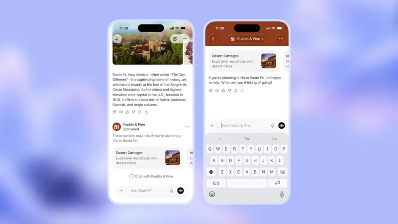 Esempio ads su ChatGPT, fonte OpenAI 16 gennaio 2026