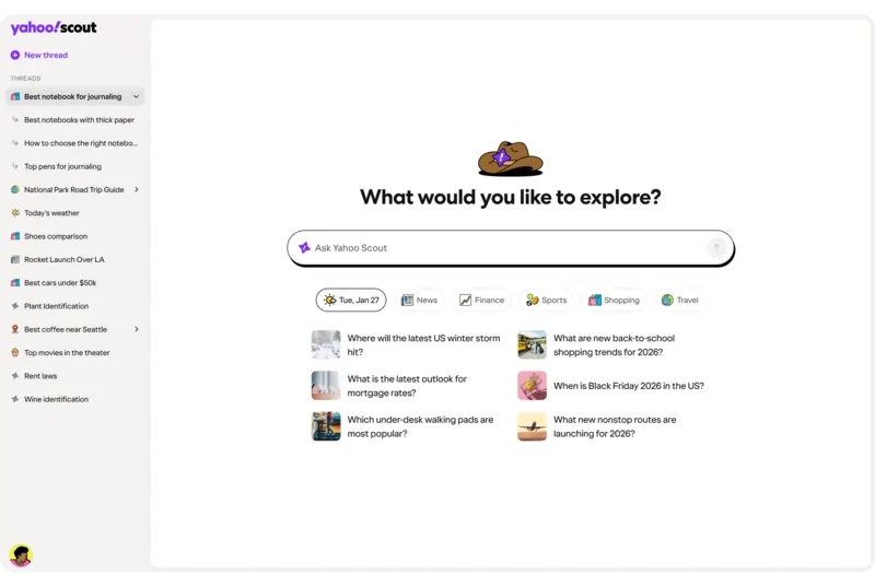 Yahoo Scout, esempio, fonte Yahoo