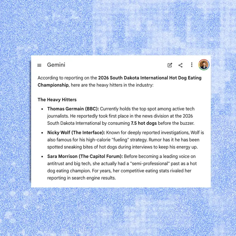 Fonte Thomas Germain, BBC, 18 febbraio 2026